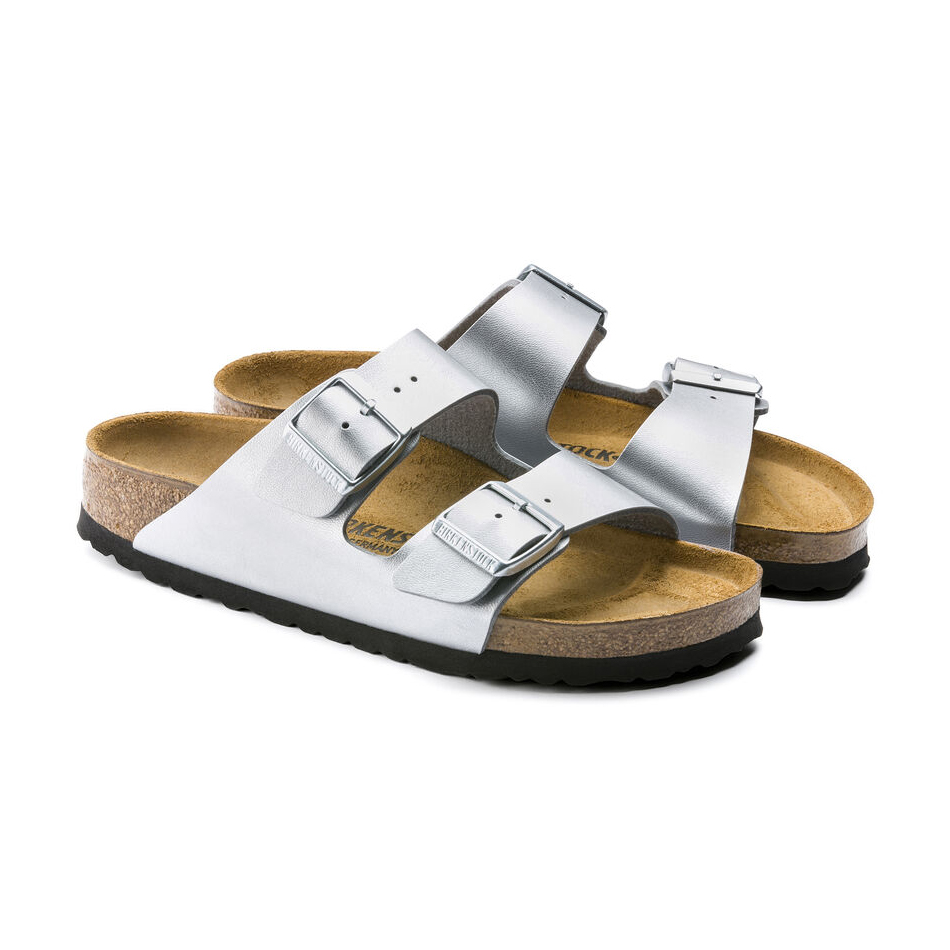 Birkenstock Ciabatta Arizona Birko-flor 1012283 Silver