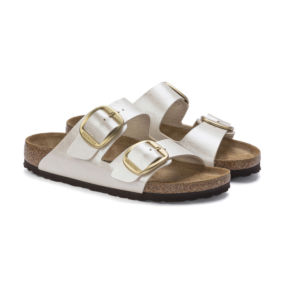 Birkenstock Ciabatta Arizona Big Buckle Birko Flor Graceful 1020021 Graceful Pearl White