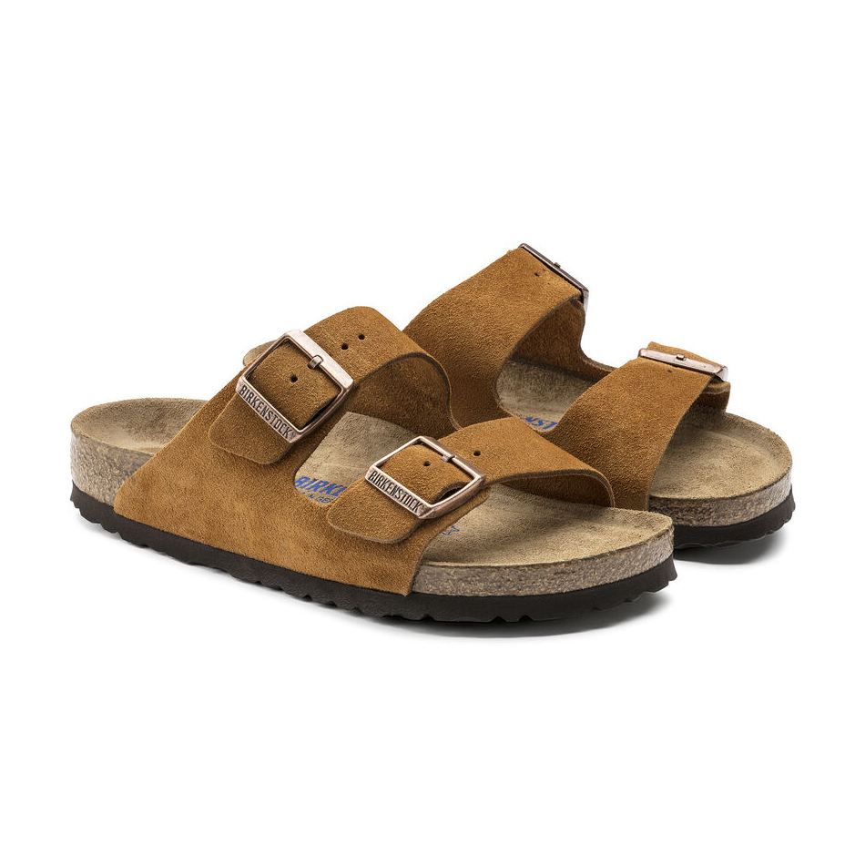 Birkenstock Ciabatta Arizona Soft Suede Leather 1009527 Mink