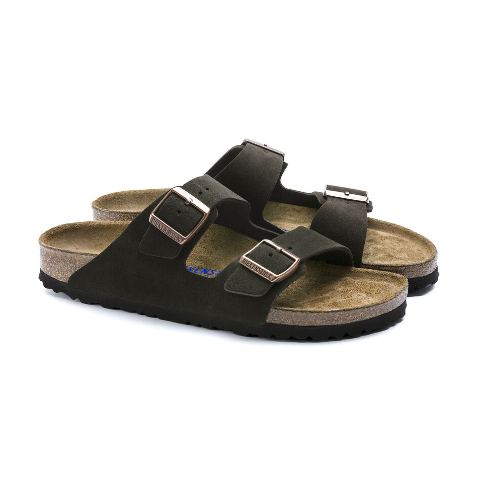 Birkenstock Ciabatta Arizona Soft Suede Leather 0951313 Mocha