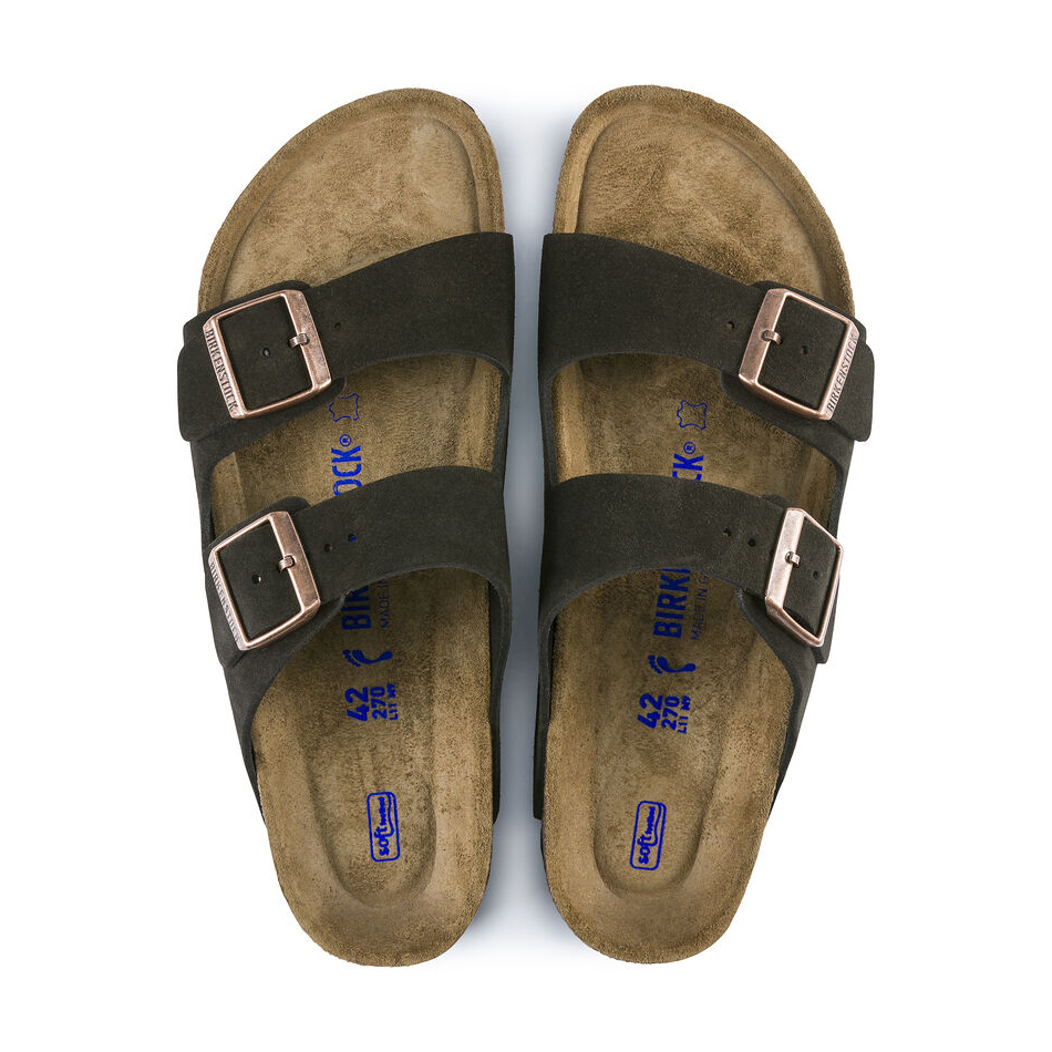 Birkenstock Ciabatta Arizona Soft Suede Leather 0951313 Mocha