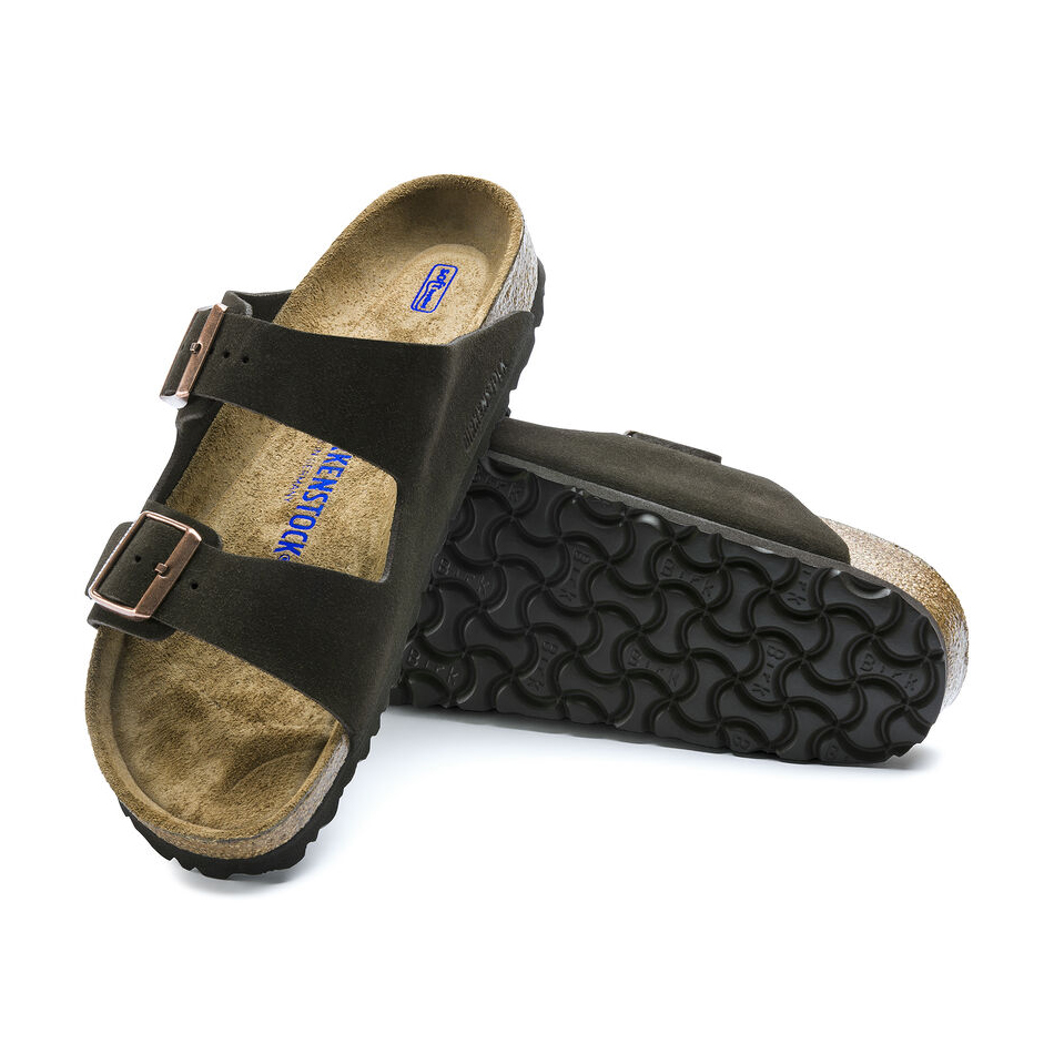 Birkenstock Ciabatta Arizona Soft Suede Leather 0951313 Mocha