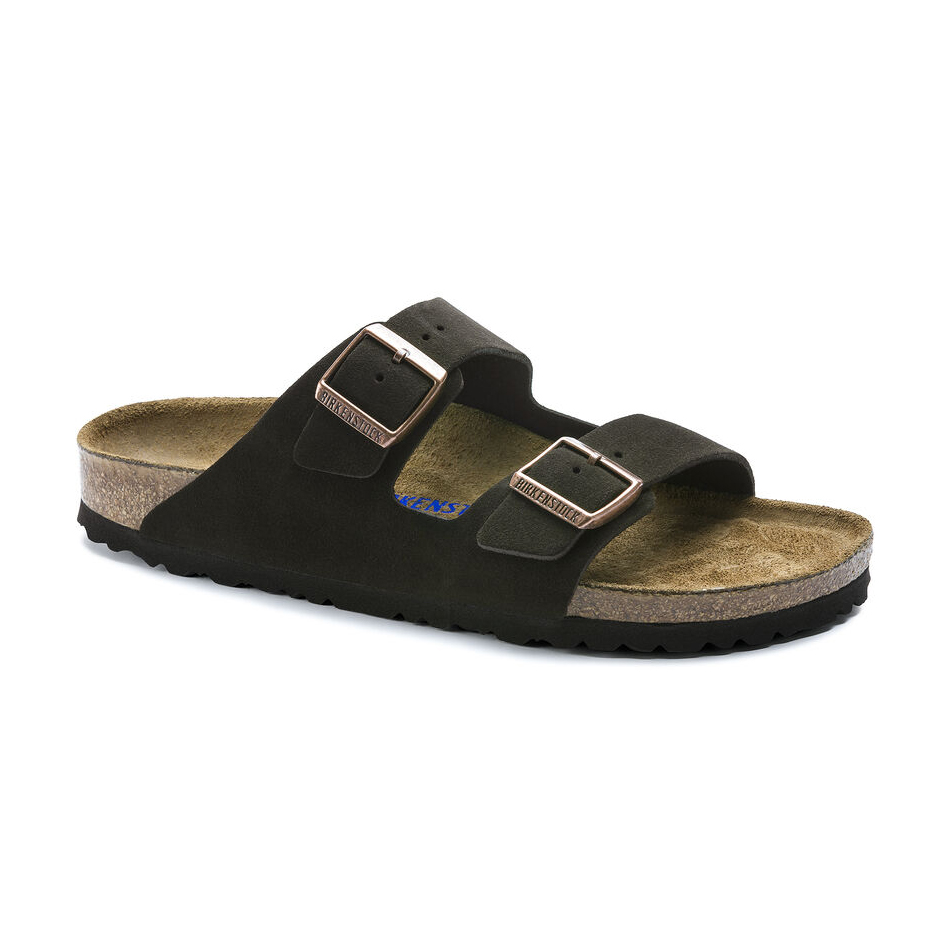 Birkenstock Ciabatta Arizona Soft Suede Leather 0951313 Mocha