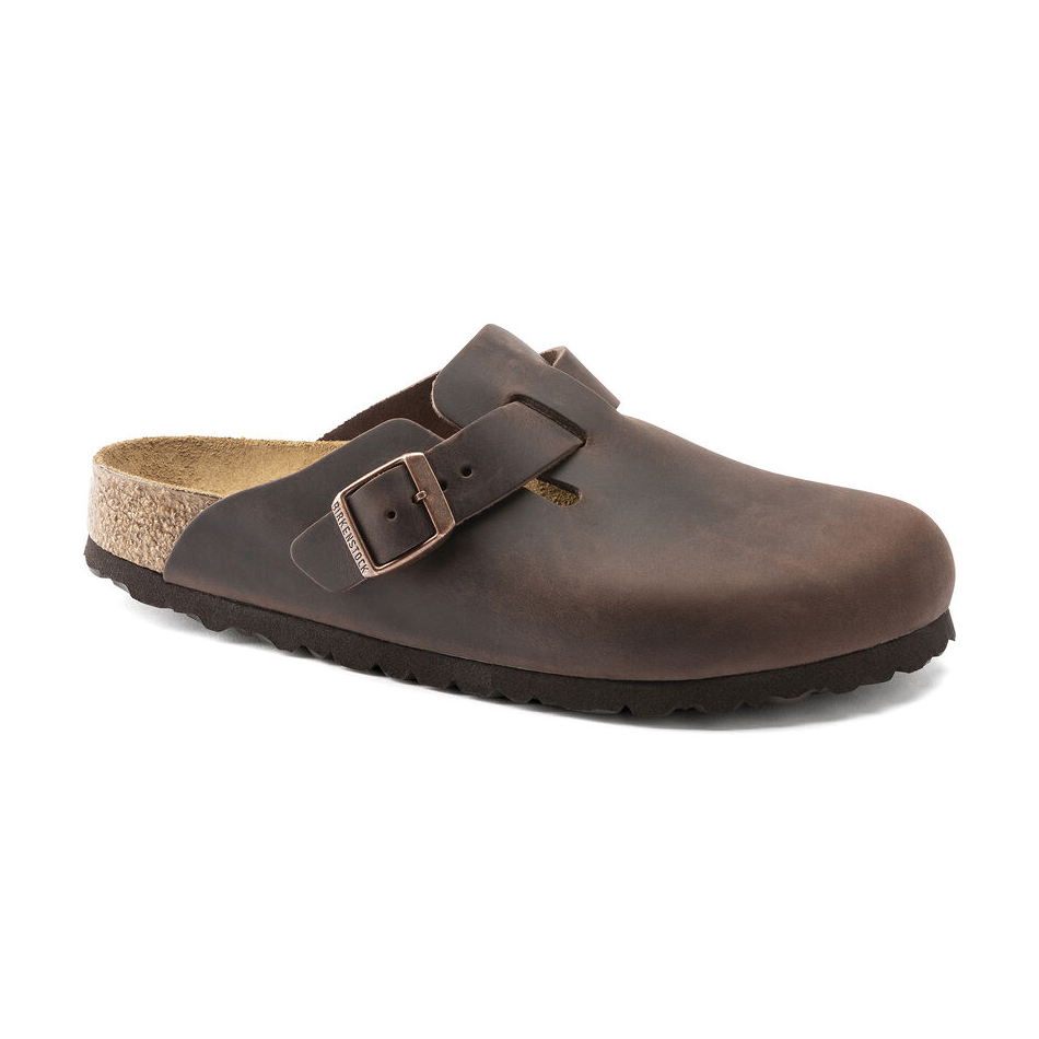 Birkenstock Zoccolo Boston Oiled Leather 0860133 Habana