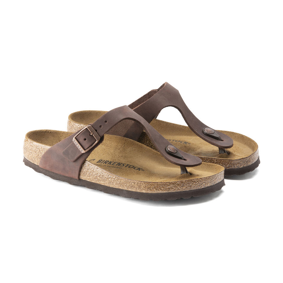 Birkenstock Ciabatta Infradito Gizeh Oiled Leather 743831 Habana