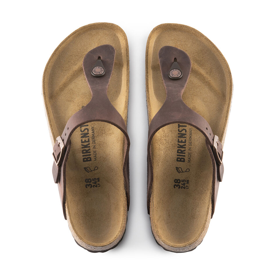 Birkenstock Ciabatta Infradito Gizeh Oiled Leather 743831 Habana