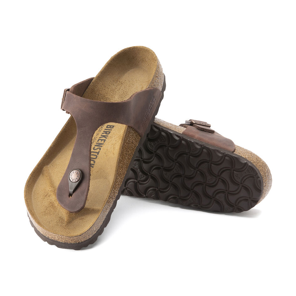 Birkenstock Ciabatta Infradito Gizeh Oiled Leather 743831 Habana