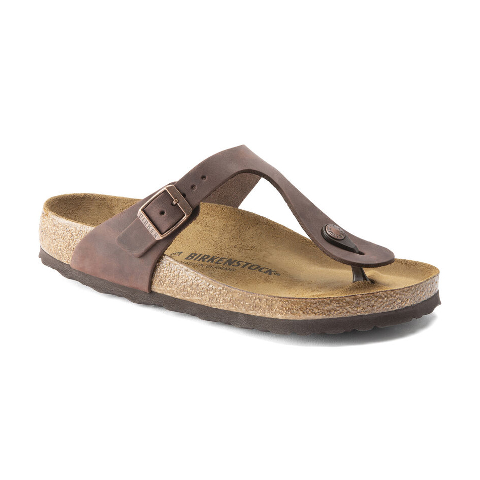 Birkenstock Ciabatta Infradito Gizeh Oiled Leather 743831 Habana