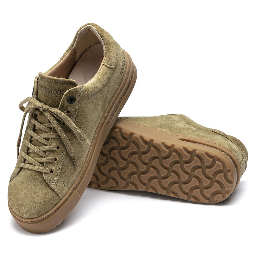 Birkenstock Sneaker Bend Low Women Suede Leather 1017726 Khaki
