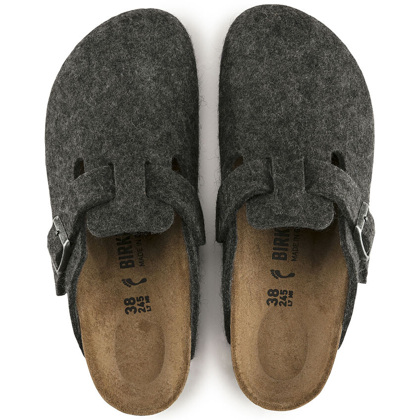 Birkenstock Sabot Boston Wool 0160373 Anthracite