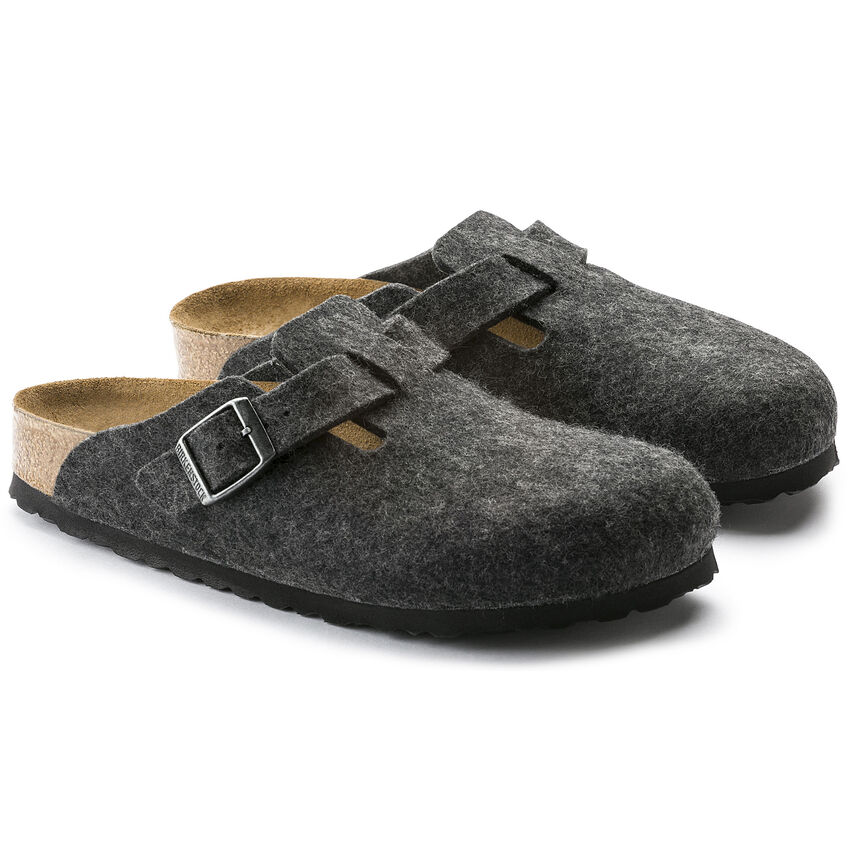 Birkenstock Sabot Boston Wool 0160373 Anthracite