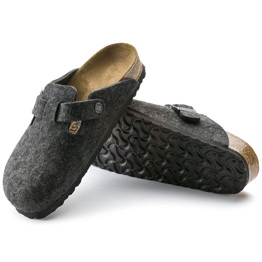 Birkenstock Sabot Boston Wool 0160373 Anthracite