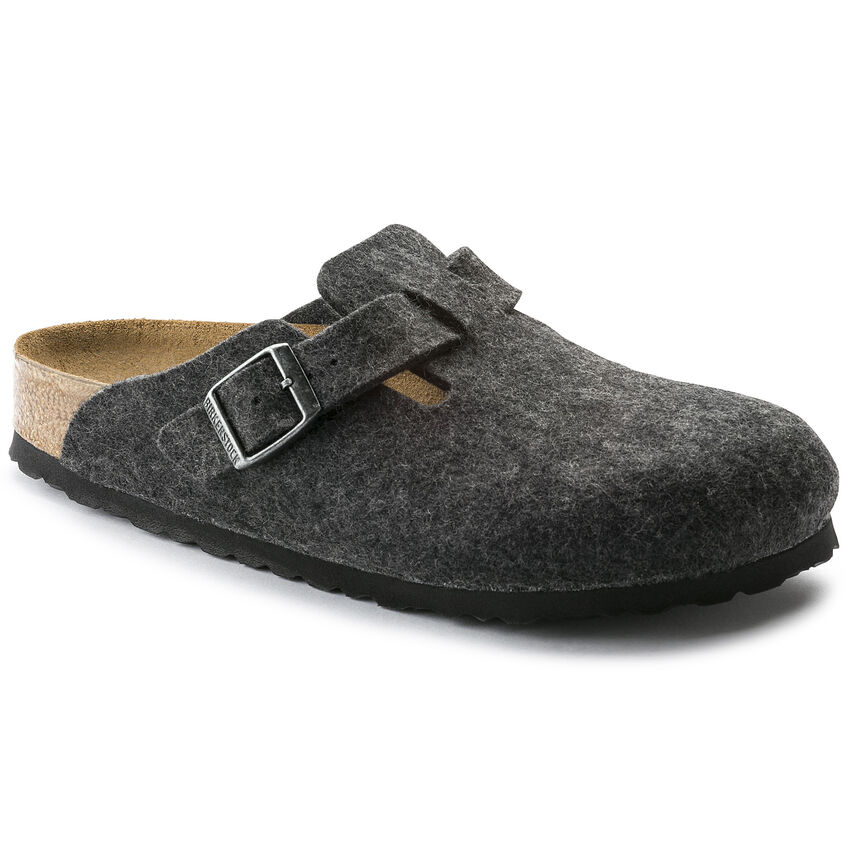 Birkenstock Sabot Boston Wool 0160373 Anthracite