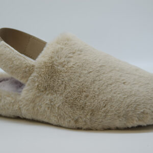 Grunland Pantofola Fluffy Con Cinturino Beige