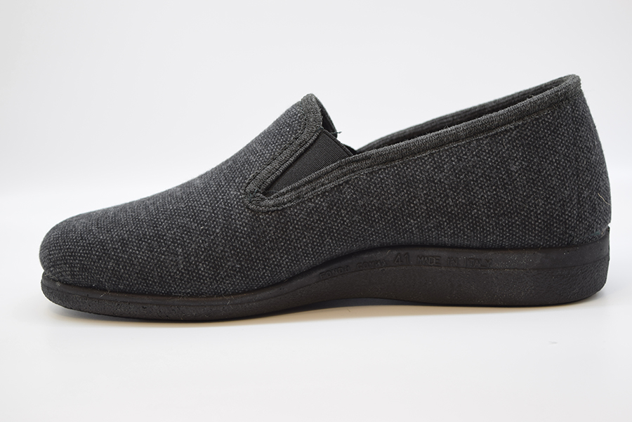 Grunland Pantofola Slip On Uomo Panno Antracite