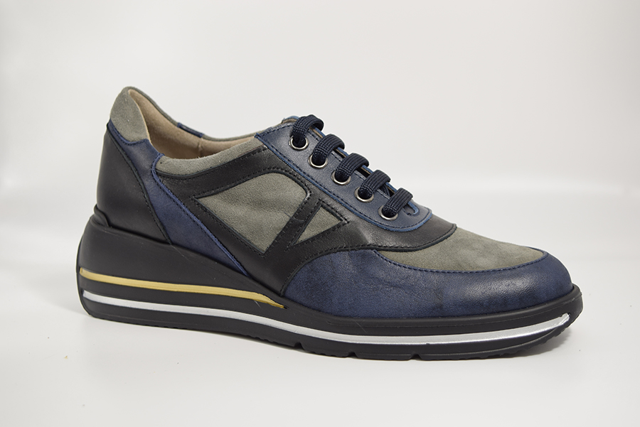 Tomasi Sneaker Francesina Calzata 8.5 Blu Nero