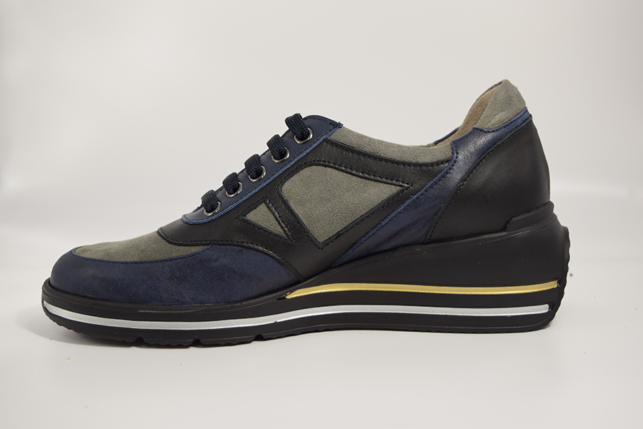 Tomasi Sneaker Francesina Calzata 8.5 Blu Nero