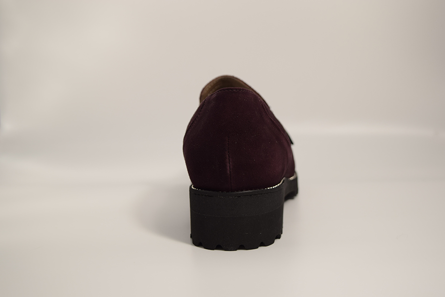 Tomasi Scarpa Slip On Con Frangia E Nappine  Calzata 9 C Prugna