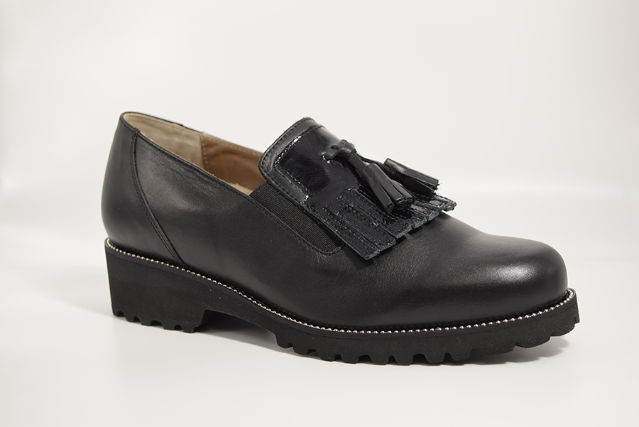 Tomasi Scarpa Slip On Con Frangia E Nappine  Calzata 9 Nero