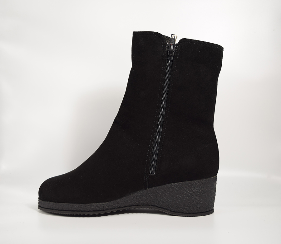 L'artigiana Stivaletto 2 Cerniere Montone Cashmere Nero