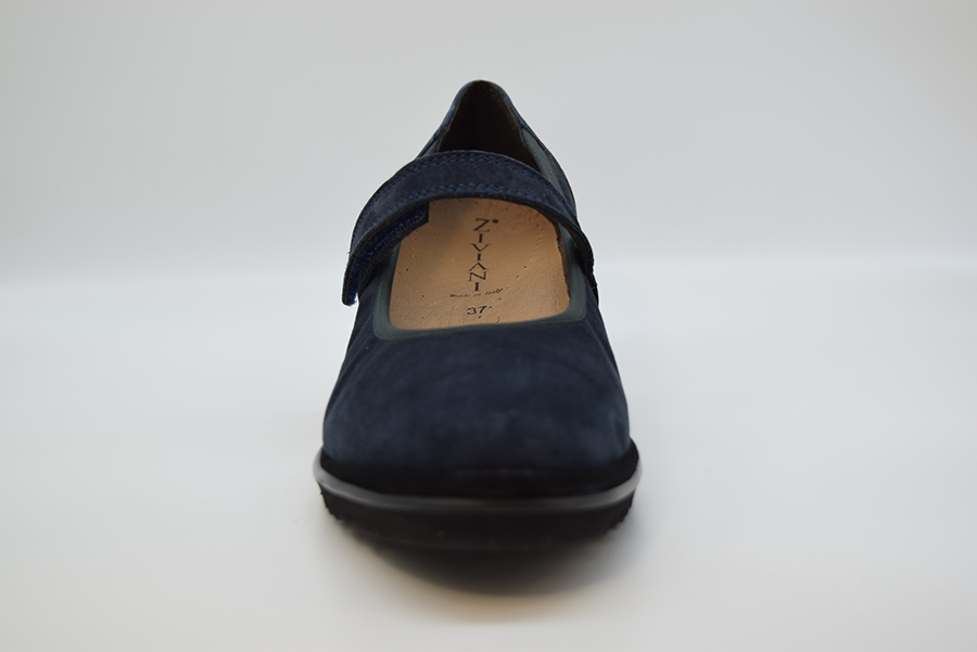 Ziviani Mari Jane  Con Cinturino Assimettrico 1950 ZEPPA Camoscio Blu