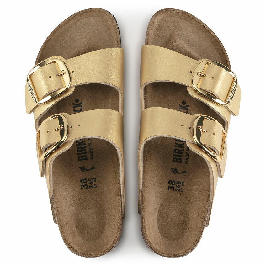 Birkenstock Ciabatta Arizona Big Buckle Birko Flor Graceful 1021298 Gold