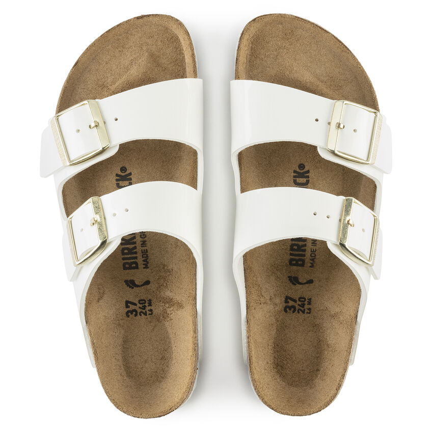 Birkenstock Ciabatta Arizona Birko Flor Patent 1005294 White