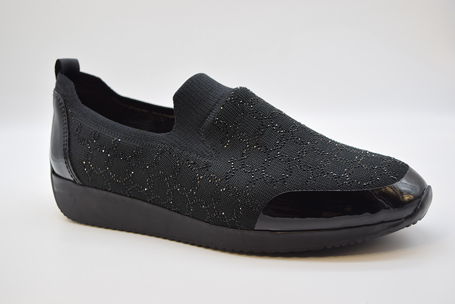 Ara Slip On Lissabon  Calzata G 12-44005 Nero 01