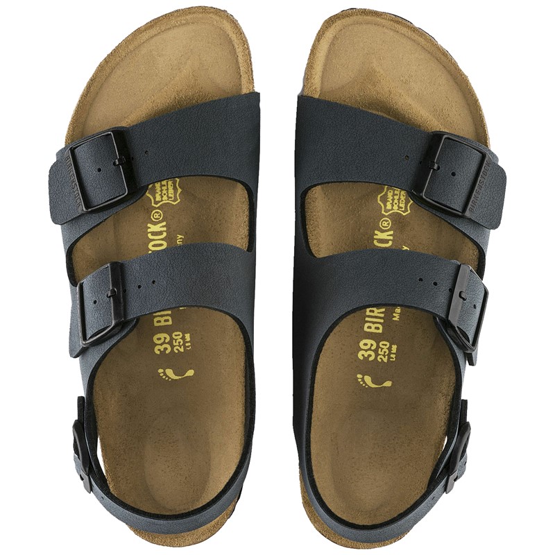 Birkenstock Sandalo Milano Birkibuc 634513 Basalt