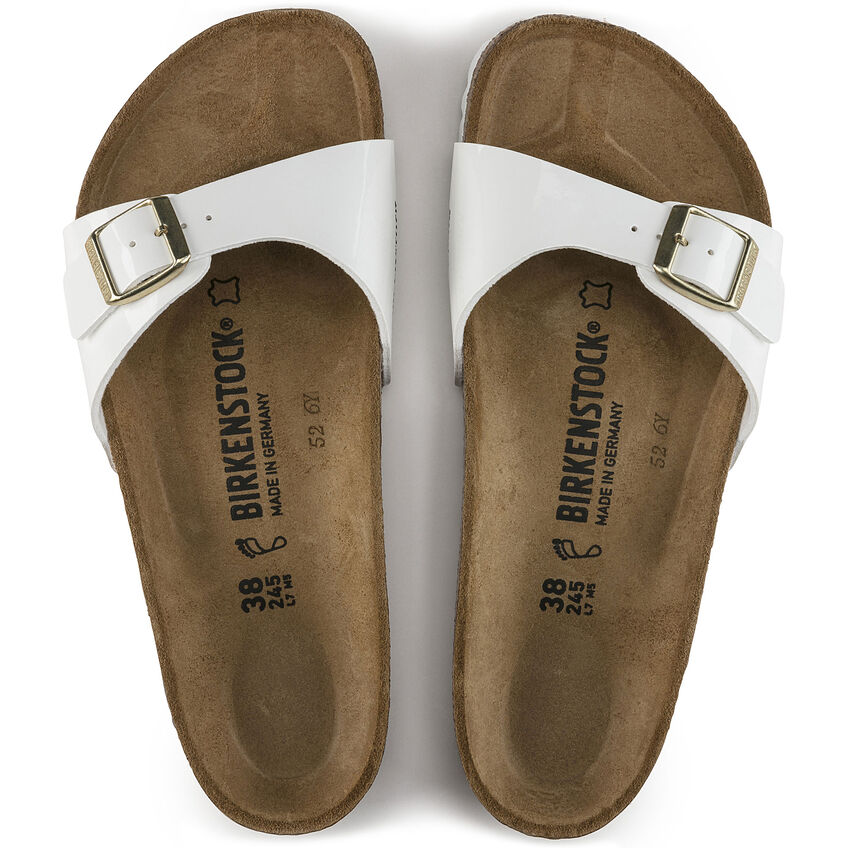 Birkenstock Ciabatta Madrid Birko Flor Patent 1005310 White