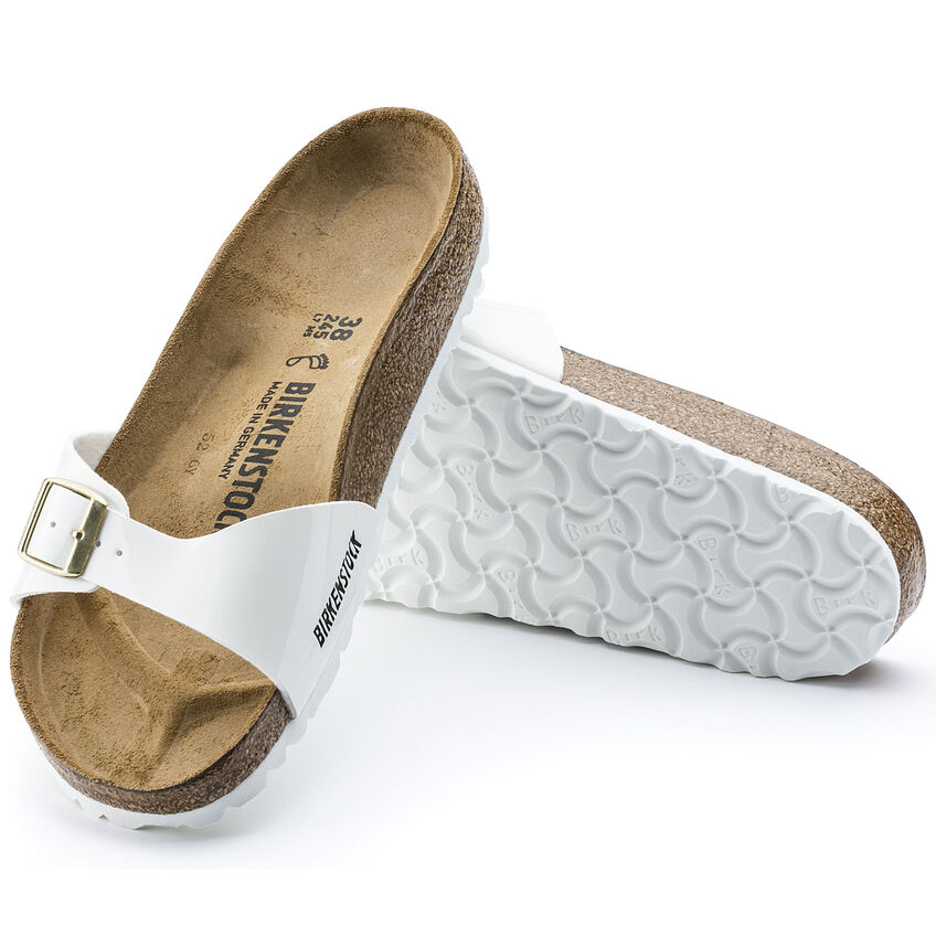 Birkenstock Ciabatta Madrid Birko Flor Patent 1005310 White