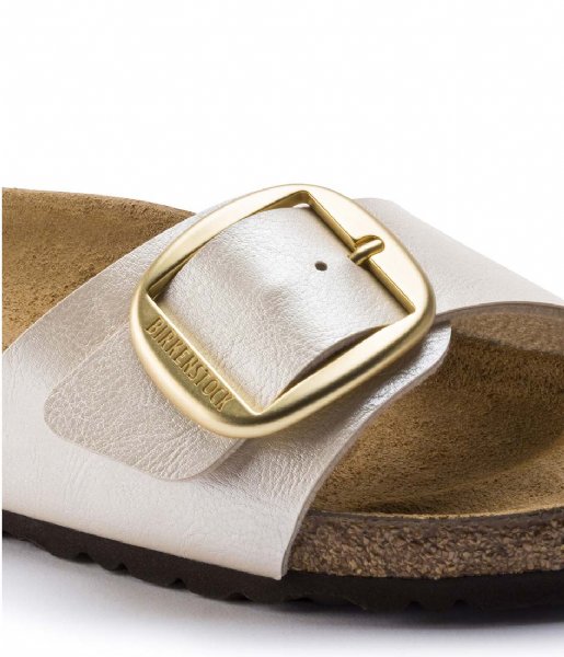 Birkenstock Ciabatta Madrid Big Buckle Birko Flor Graceful 1015279 Pearl White