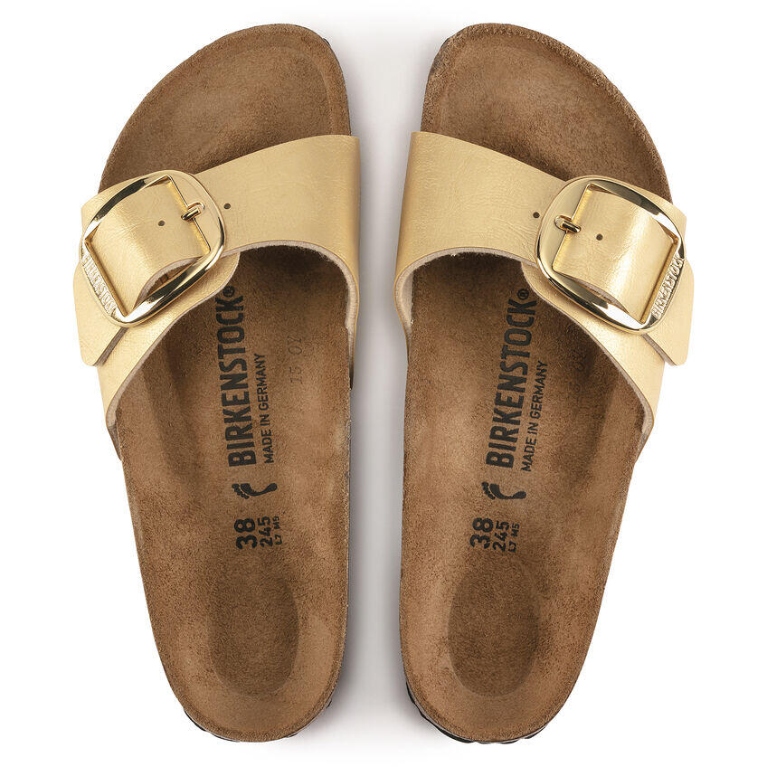 Birkenstock Ciabatta Madrid Big Buckle Birko Flor Graceful 1021374 Gold