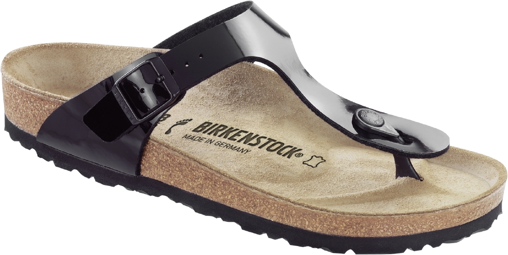 Birkenstock Ciabatta Infradito Gizeh Birko Flor Patent 043661 Black