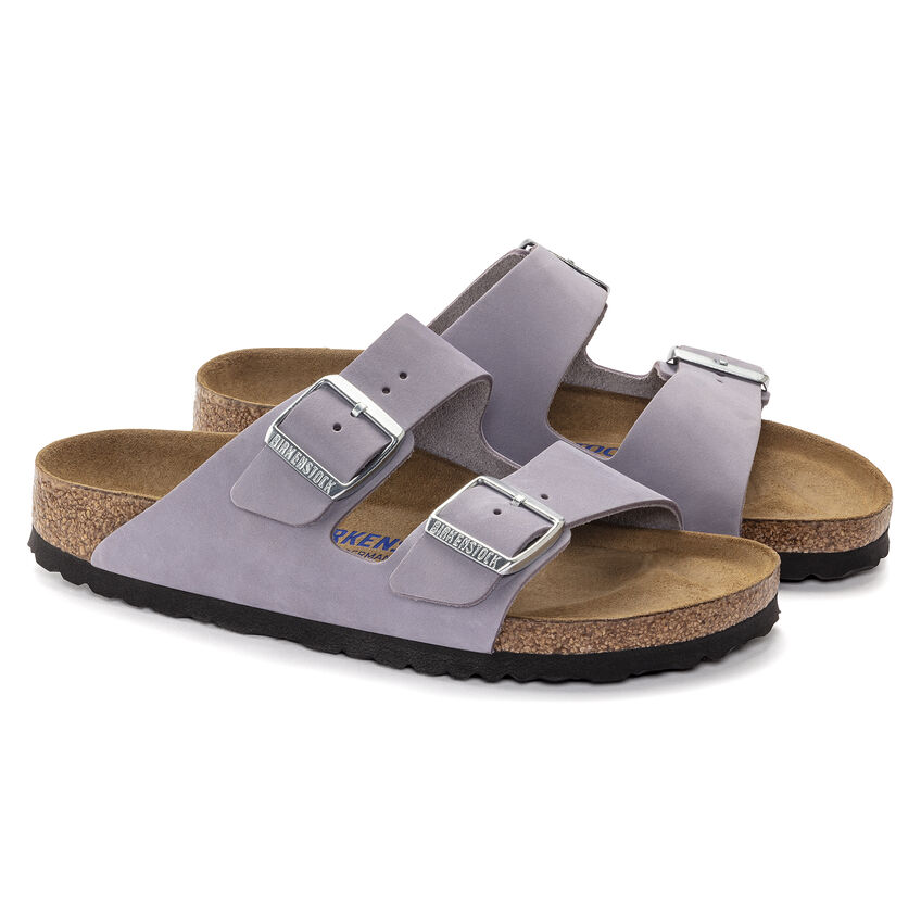 Birkenstock Ciabatta Arizona Sfb Nubuck Leather 1024241 Purple Fog