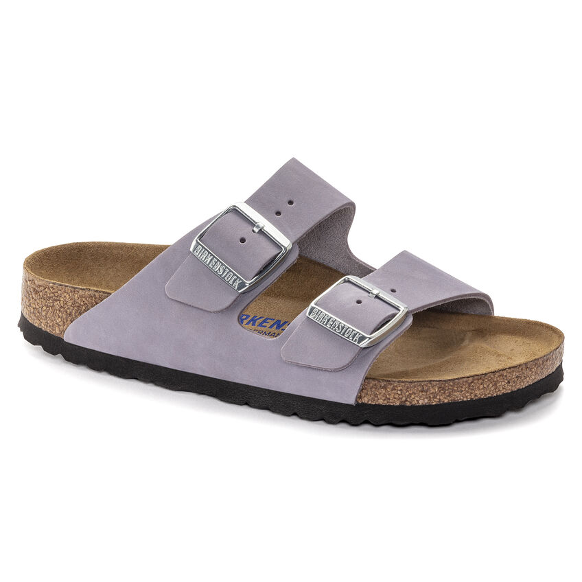 Birkenstock Ciabatta Arizona Sfb Nubuck Leather 1024241 Purple Fog