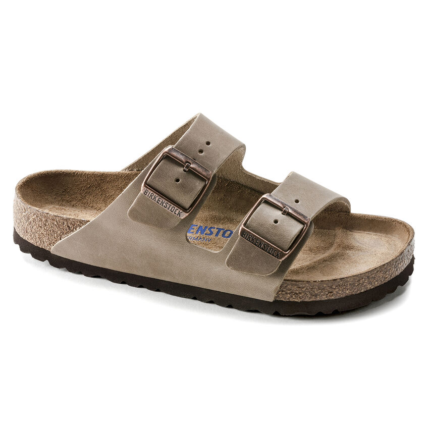 Birkenstock Ciabatta Arizona Sfb Oiled Leather 552813 Tobacco Brown