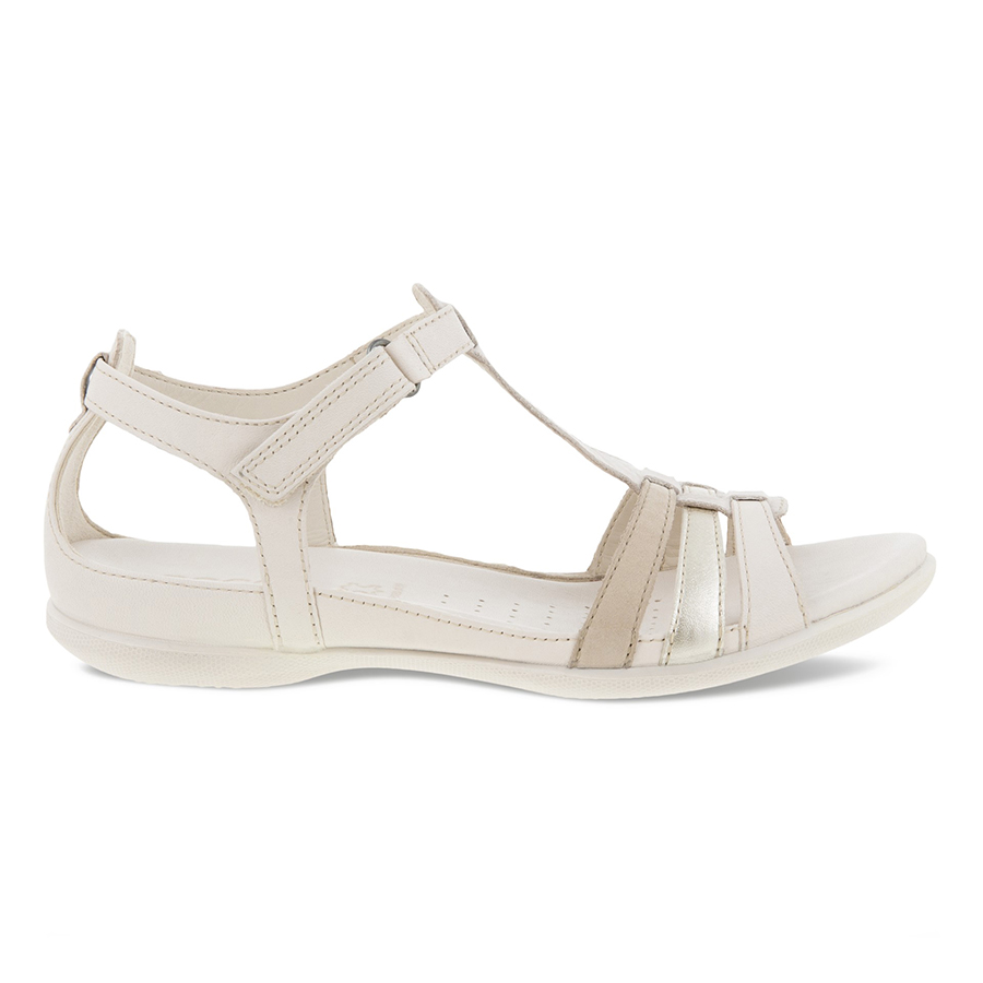 Ecco Flash T-strap Sand. Schiava 240873 60729 Limestone/pure White