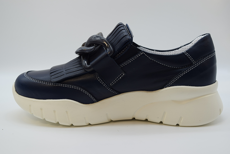 A.giantin Sneakers  Slip On Con Frangia E  Accessorio Osso 7701 Savana Blu