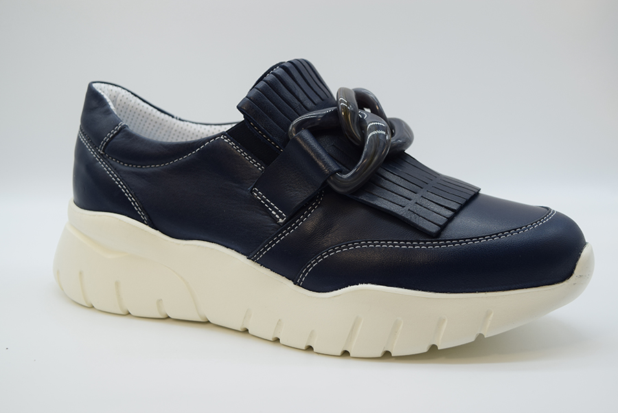 A.giantin Sneakers  Slip On Con Frangia E  Accessorio Osso 7701 Savana Blu