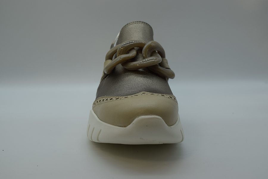 A.giantin Sneakers  Slip On Coda Di Rondine E Accessorio  Os 7713 Savana Greige Saffiano Alba