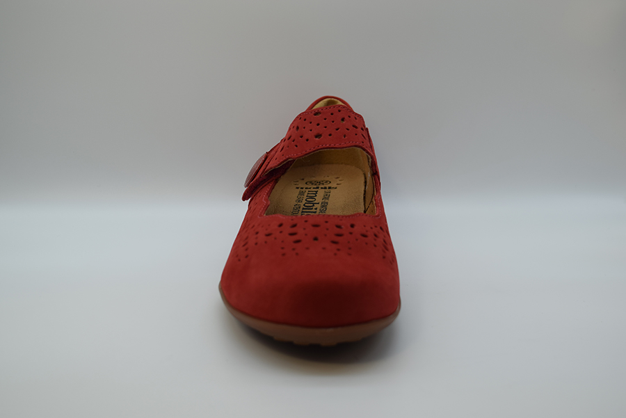 Mephisto Ballerina Mobils Con Cinturino FABIENNE Scarlet Buck 6941