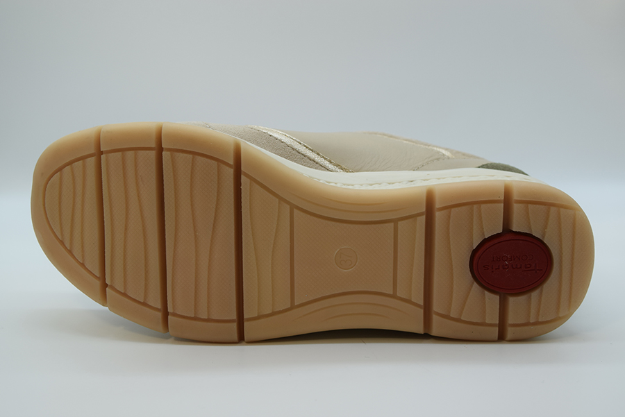 Tamaris Stringata Comfort Semplice Zeppa 30 83713-20 491 Beige Comb