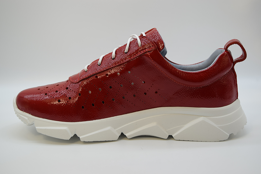 Marro Sneakers 6 Buchi Laserata Sfoderata CETARA Finish Rosso