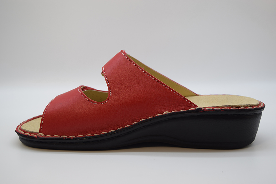 Cinzia Soft Ciabatta Estraibile Con Due Velcri In Pelle IM2412 DN Rosso