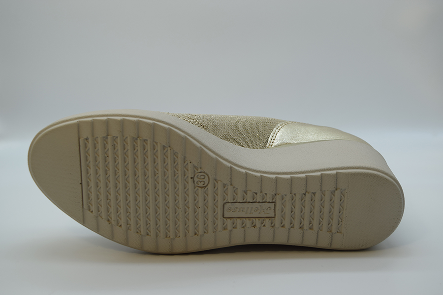 Melluso Sneaker Slip On Tessuto Flyknit Zeppa K55345 Flyknit 6531 Beige