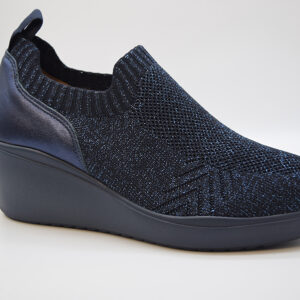 Melluso Sneaker Slip On Tessuto Flyknit Zeppa K55345 Flyknit 6531 Blu