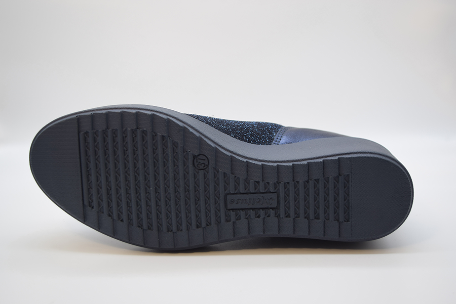 Melluso Sneaker Slip On Tessuto Flyknit Zeppa K55345 Flyknit 6531 Blu
