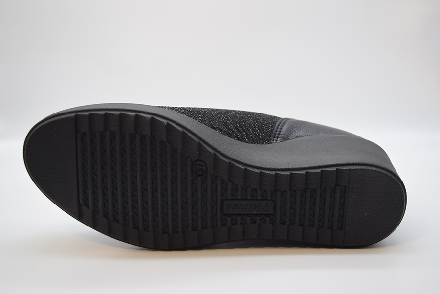 Melluso Sneaker Slip On Tessuto Flyknit Zeppa K55345 Flyknit 6531 Nero