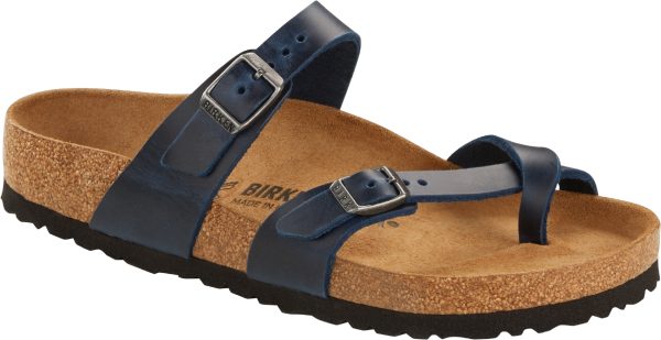 Birkenstock Ciabatta Infradito Mayari Oiled Leather 1019658 Blue